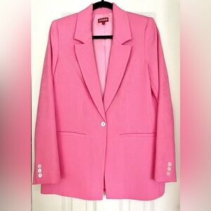 STAUD Madden Plissé Blazer - Wild Orchid - Size M - New w/o tags
